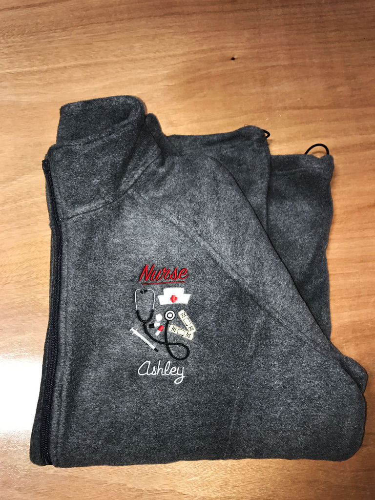  Mens Nurse RN Full-Zip Monogram Jacket, Custom Embroidery