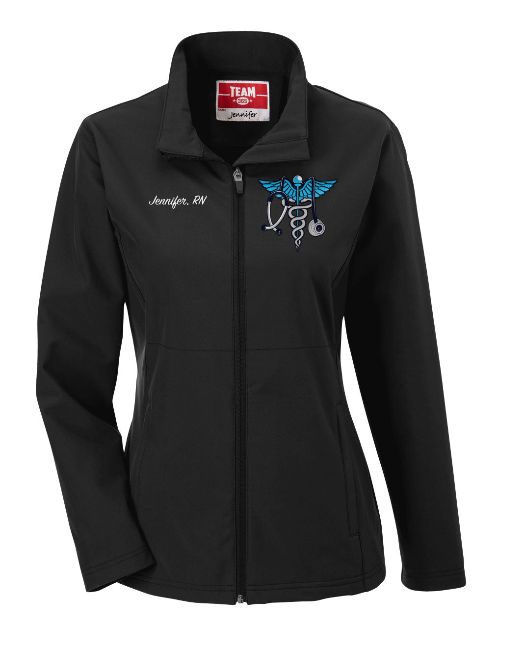 Embroidered fleece 2025 jackets for nurses